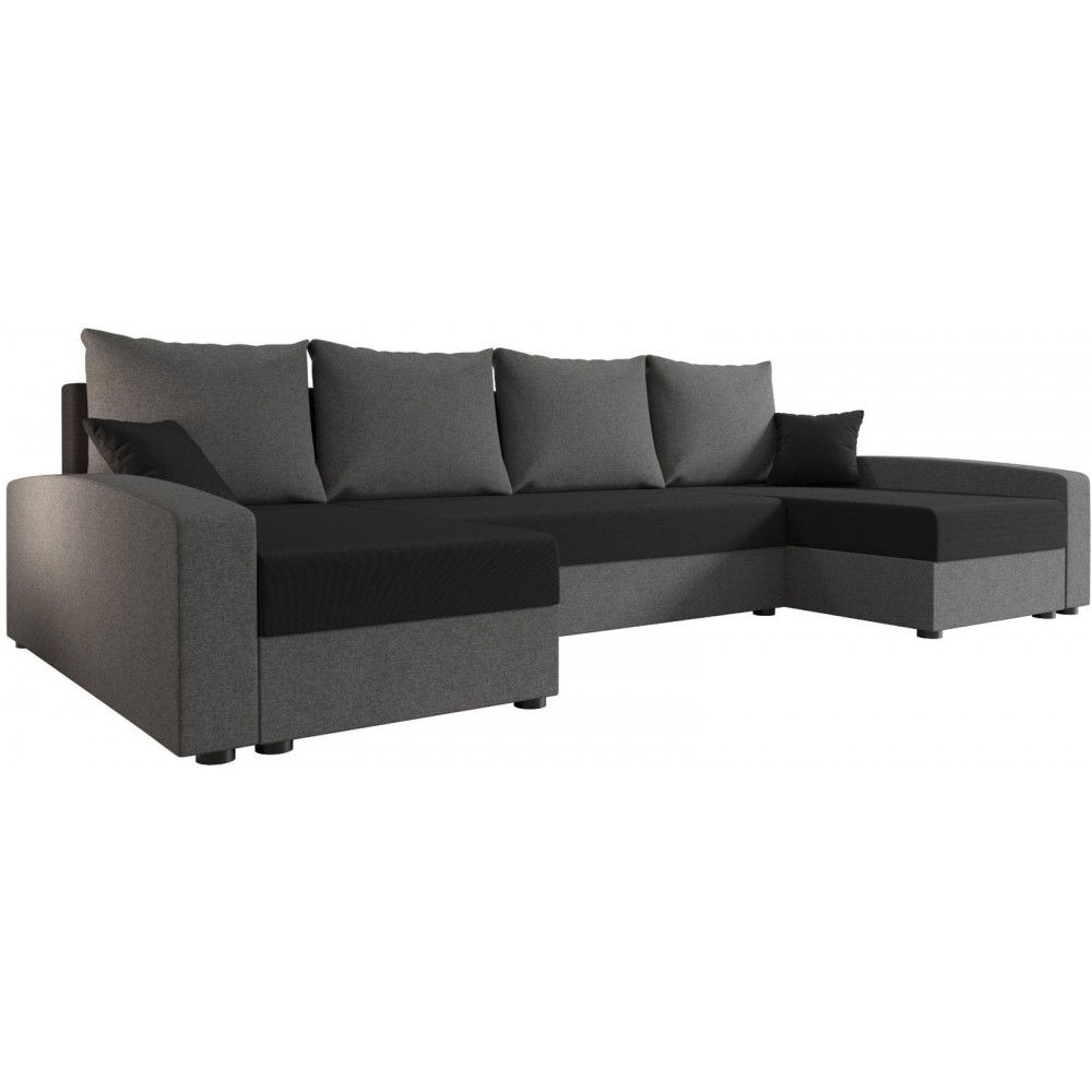 Γωνιακός καναπές Donetsk max-Gkri skouro - Gkri anoixto