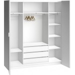 Ντουλάπα 4 You τετράφυλλη-Λευκό-180 x 57 x 240 εκ.