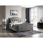 Επενδυμένο κρεβάτι Bedran Lux-Gkri-160 x 200 130x214x130