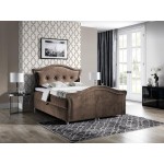 Επενδυμένο κρεβάτι Bedran Lux-Kafe-160 x 200 130x214x130