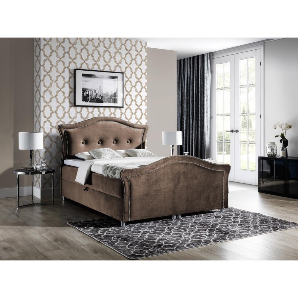 Επενδυμένο κρεβάτι Bedran Lux-Kafe-180 x 200 130x214x130