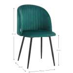 Πολυθρόνα Zera-Prasino Skouro 50.5x55.5x87