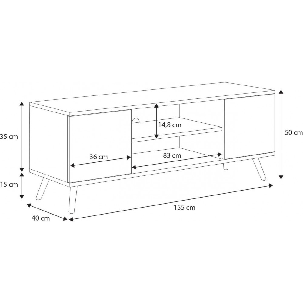 Έπιπλο τηλεόρασης Barels 155x40x50