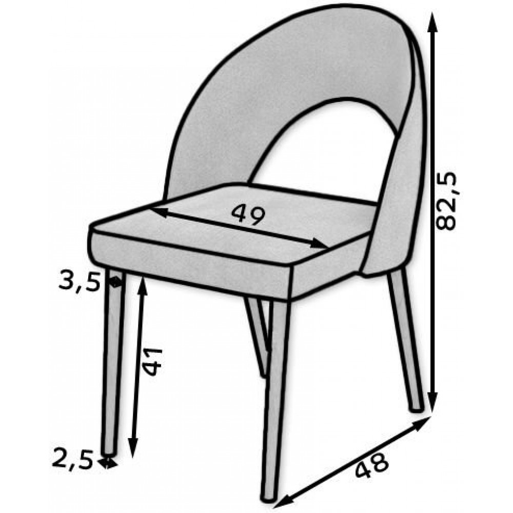 Καρέκλα Colossus 82-Fusiko-Gkri 49x48x82.5
