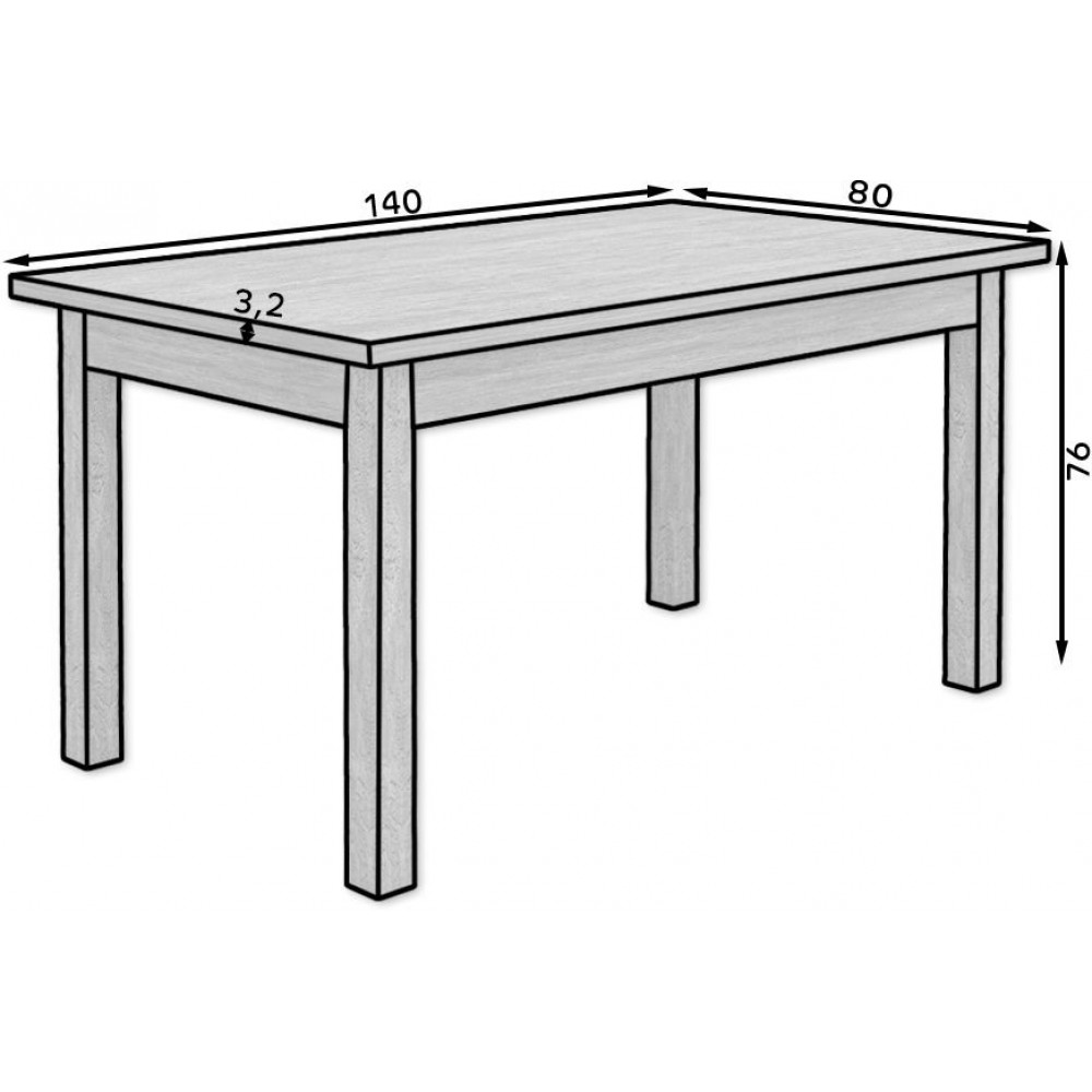 Τραπέζι Colossus 82-Karudi Skouro 140x80x76