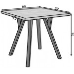 Τραπέζι Colossus 83-Xruso 80x80x76