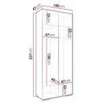 Ντουλάπα δίφυλλη Manhattan-Mauro