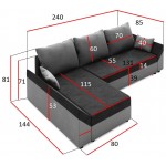 Γωνιακός καναπές Eibar-Gkri-Leuko