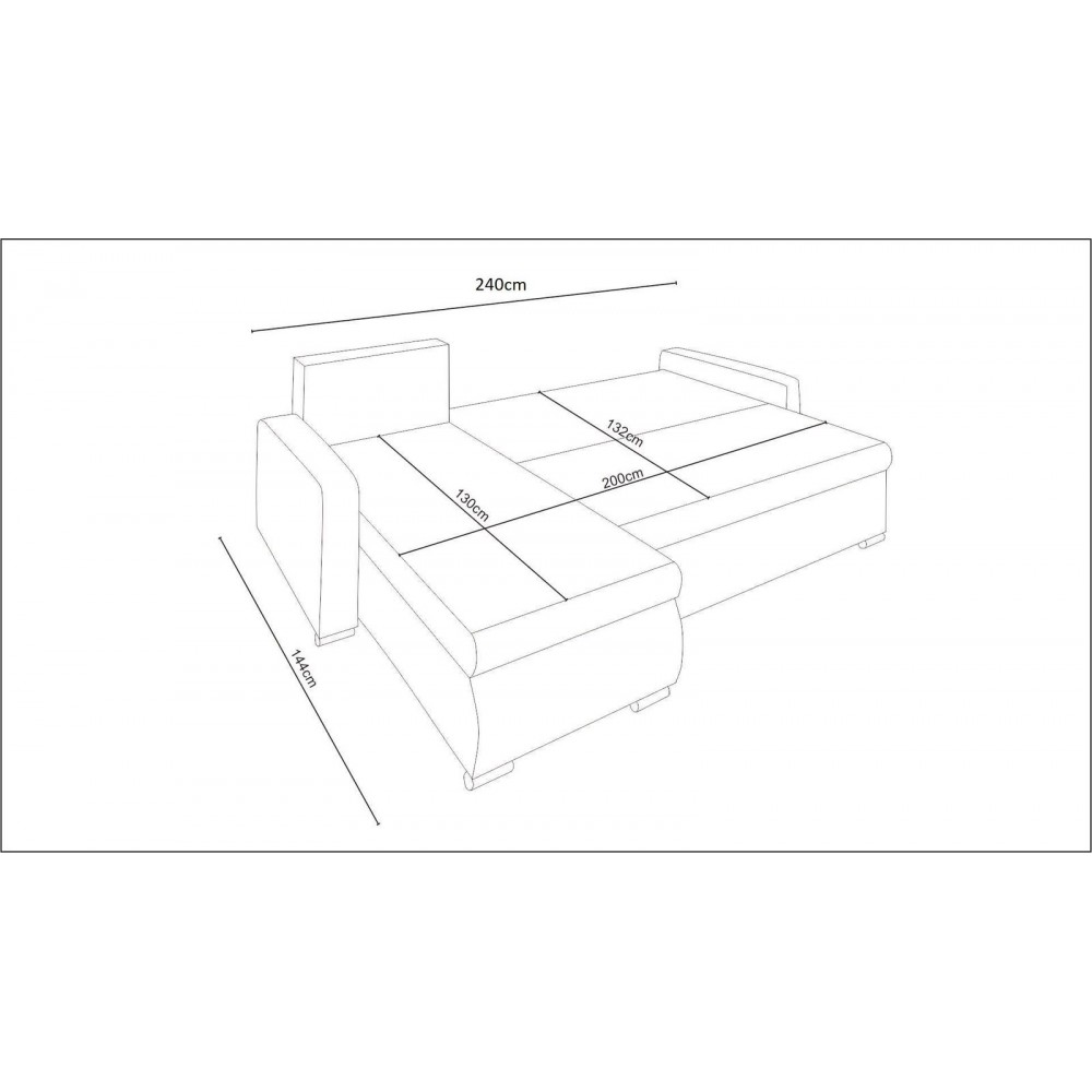 Γωνιακός καναπές Eibar-Mauro-kokkino