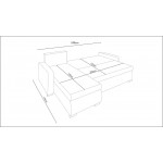 Γωνιακός καναπές Eibar-Mauro-kokkino