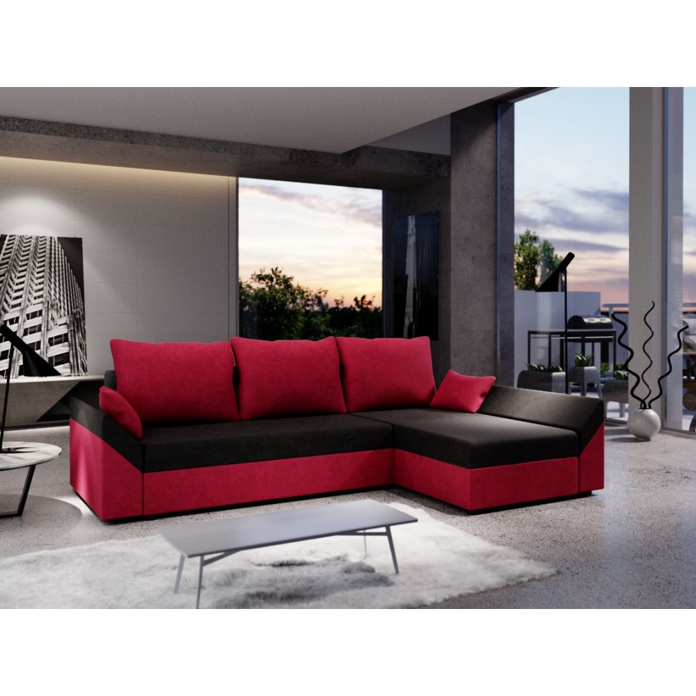 Γωνιακός καναπές Eibar-Mauro-kokkino