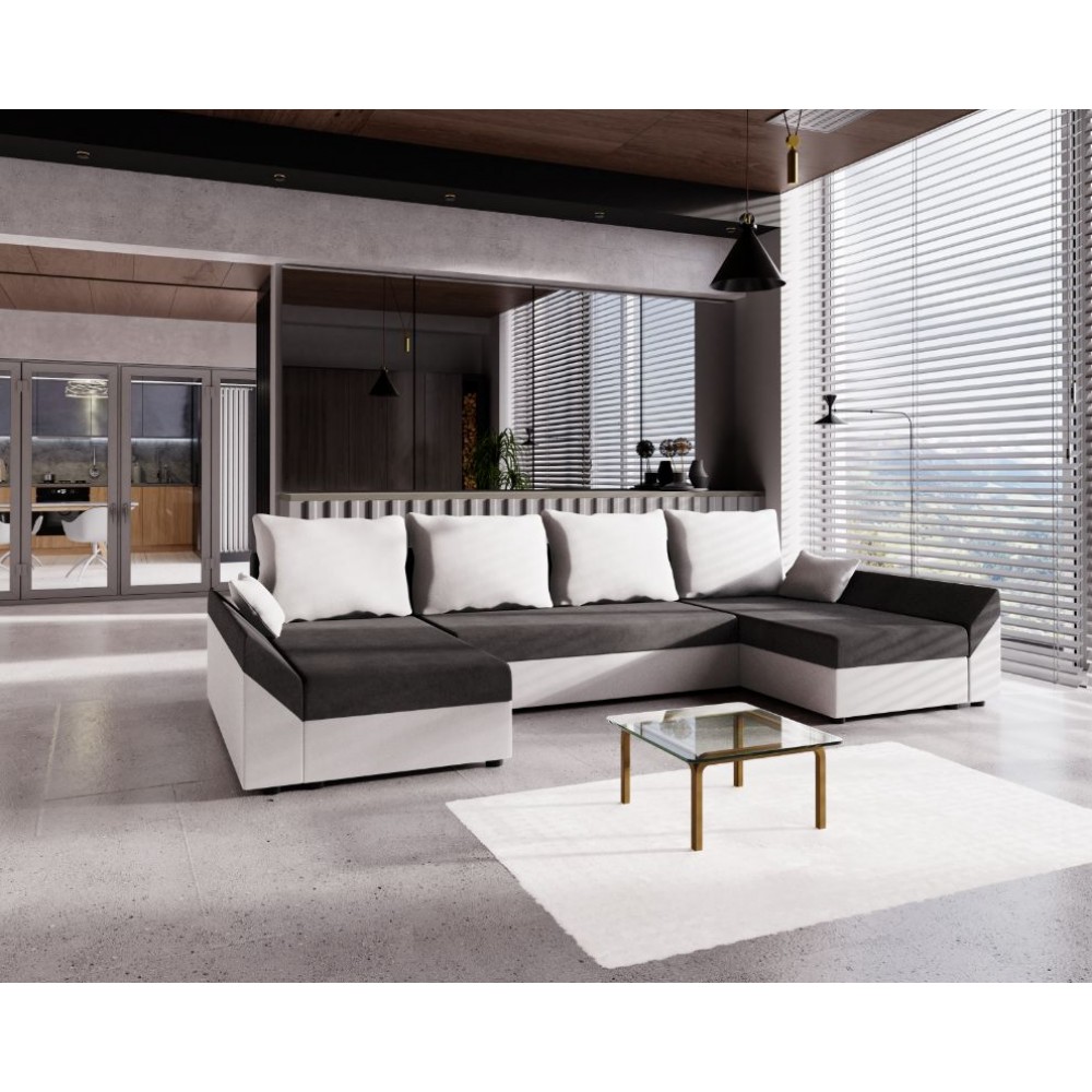 Γωνιακός καναπές Eibar max-Gkri-Leuko