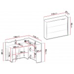 Αναδιπλούμενο γραφείο Concept-Leuko-Αριστερή