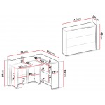 Αναδιπλούμενο γραφείο Concept-Leuko Gualistero-Αριστερή