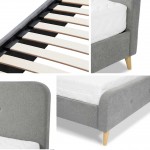 Επενδυμένο κρεβάτι Loham-Gkri-140 x 200