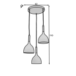 Κρεμαστό φωτιστικό οροφής Woldes 3φωτο