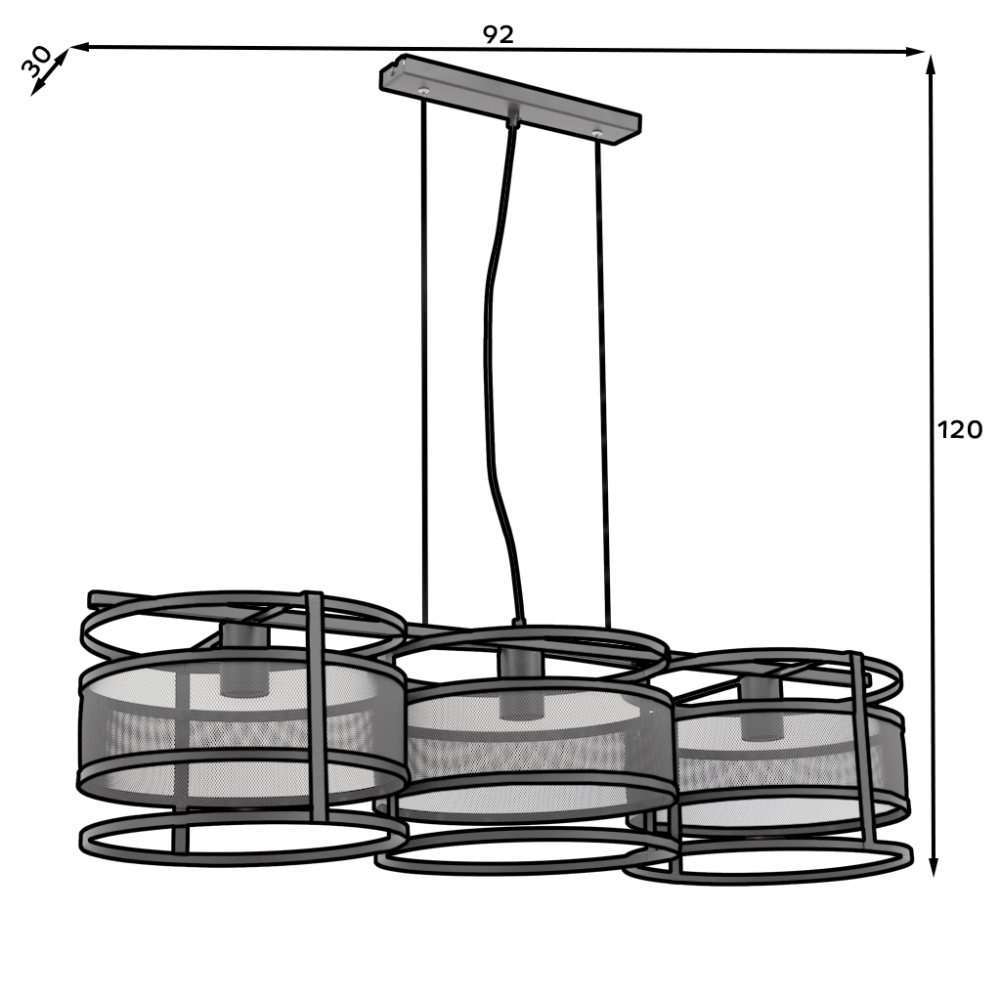 Ράγα οροφής Gormar 3φωτη