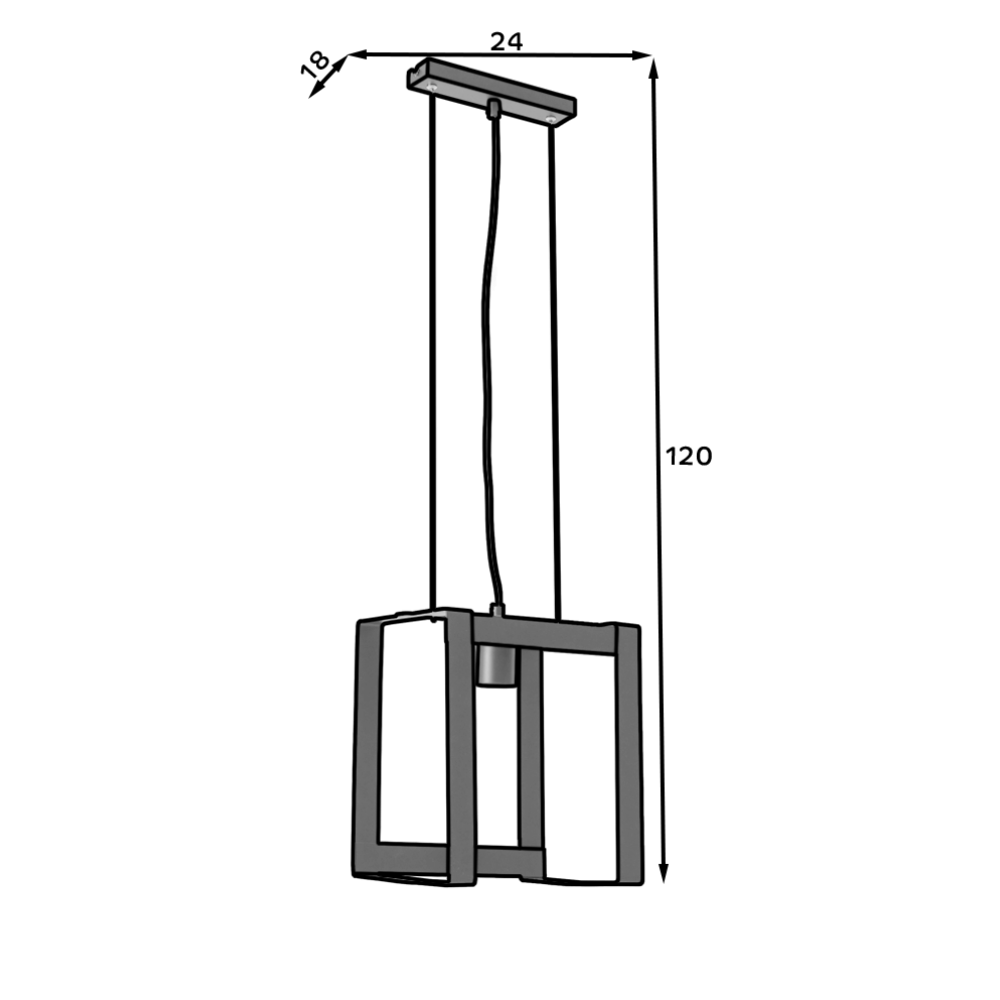 Κρεμαστό φωτιστικό οροφής Giorri Μονόφωτο