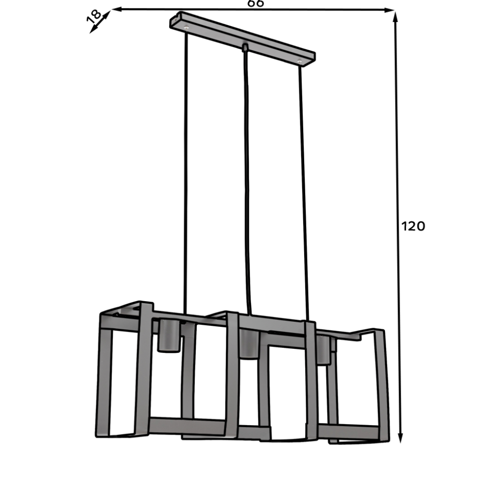 Ράγα οροφής Giorri 3φωτη