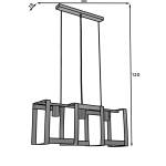 Ράγα οροφής Giorri 3φωτη