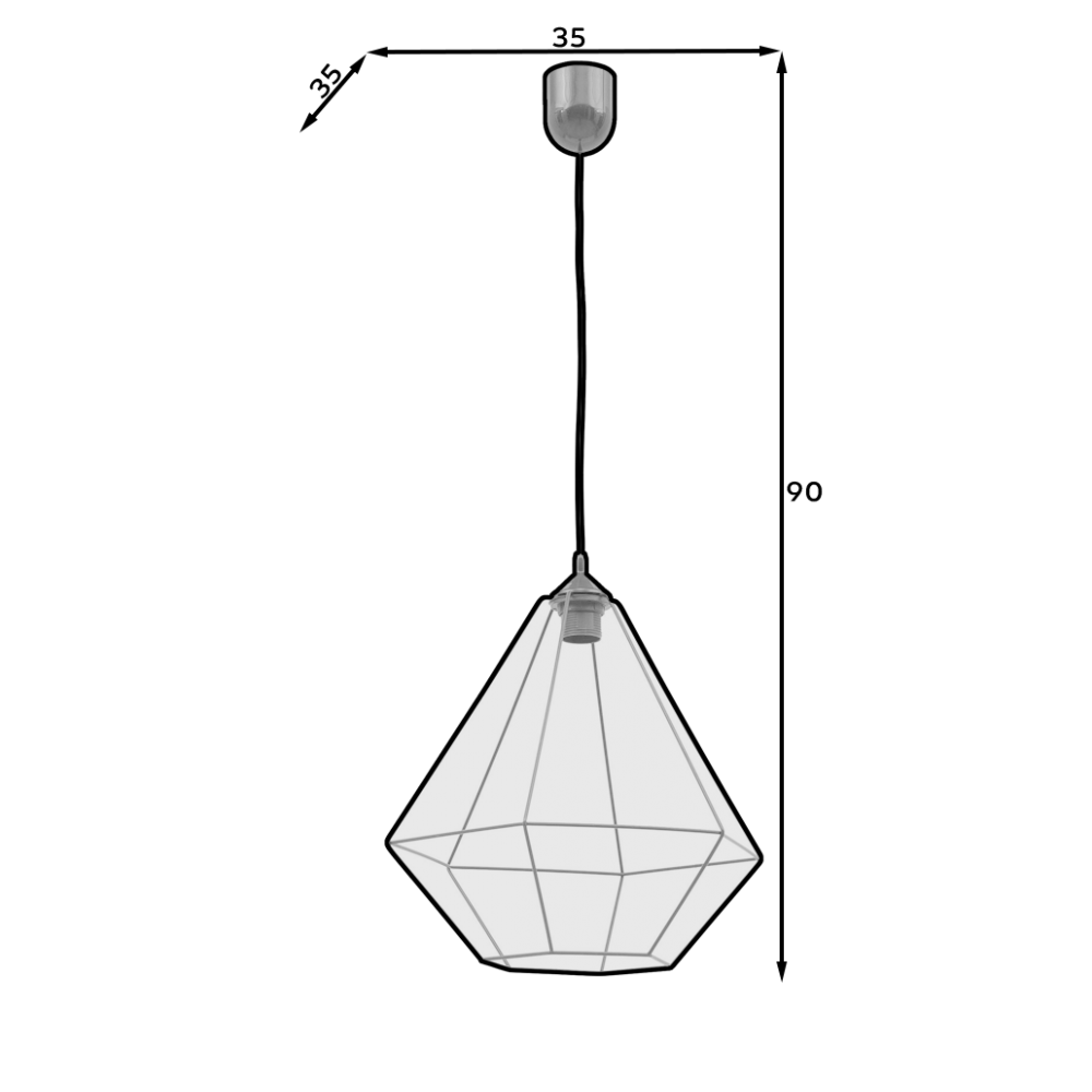 Κρεμαστό φωτιστικό οροφής Brevitas Μονόφωτο