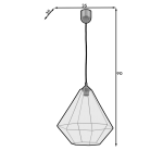 Κρεμαστό φωτιστικό οροφής Brevitas Μονόφωτο