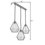 Ράγα οροφής Bendinni 3φωτη