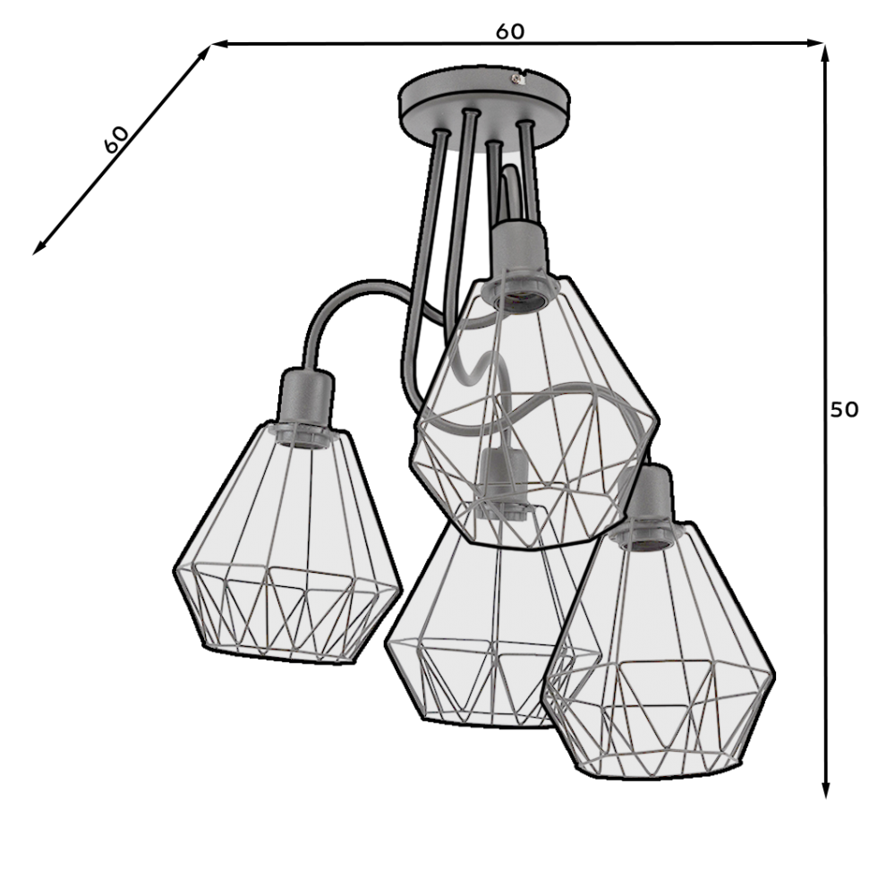 Φωτιστικό Bendinni 4φωτο