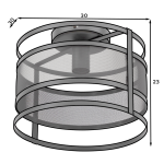 Πλαφονιέρα οροφής Sufitowa Gormar Μονόφωτη