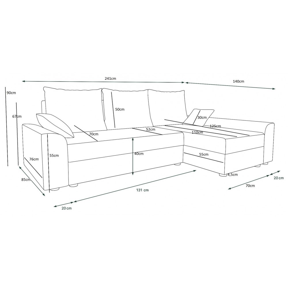 Γωνιακός καναπές Jason-Gkri