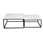 Σετ τραπεζάκια σαλονιού Stolik-Leuko Marmaro