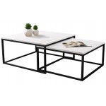 Σετ τραπεζάκια σαλονιού Stolik-Leuko Marmaro