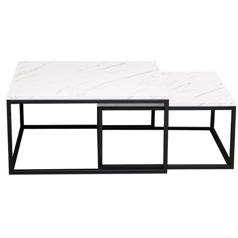 Σετ τραπεζάκια σαλονιού Stolik-Leuko Marmaro