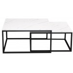 Σετ τραπεζάκια σαλονιού Stolik-Leuko Marmaro