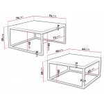 Σετ τραπεζάκια σαλονιού Stolik 76x76x39