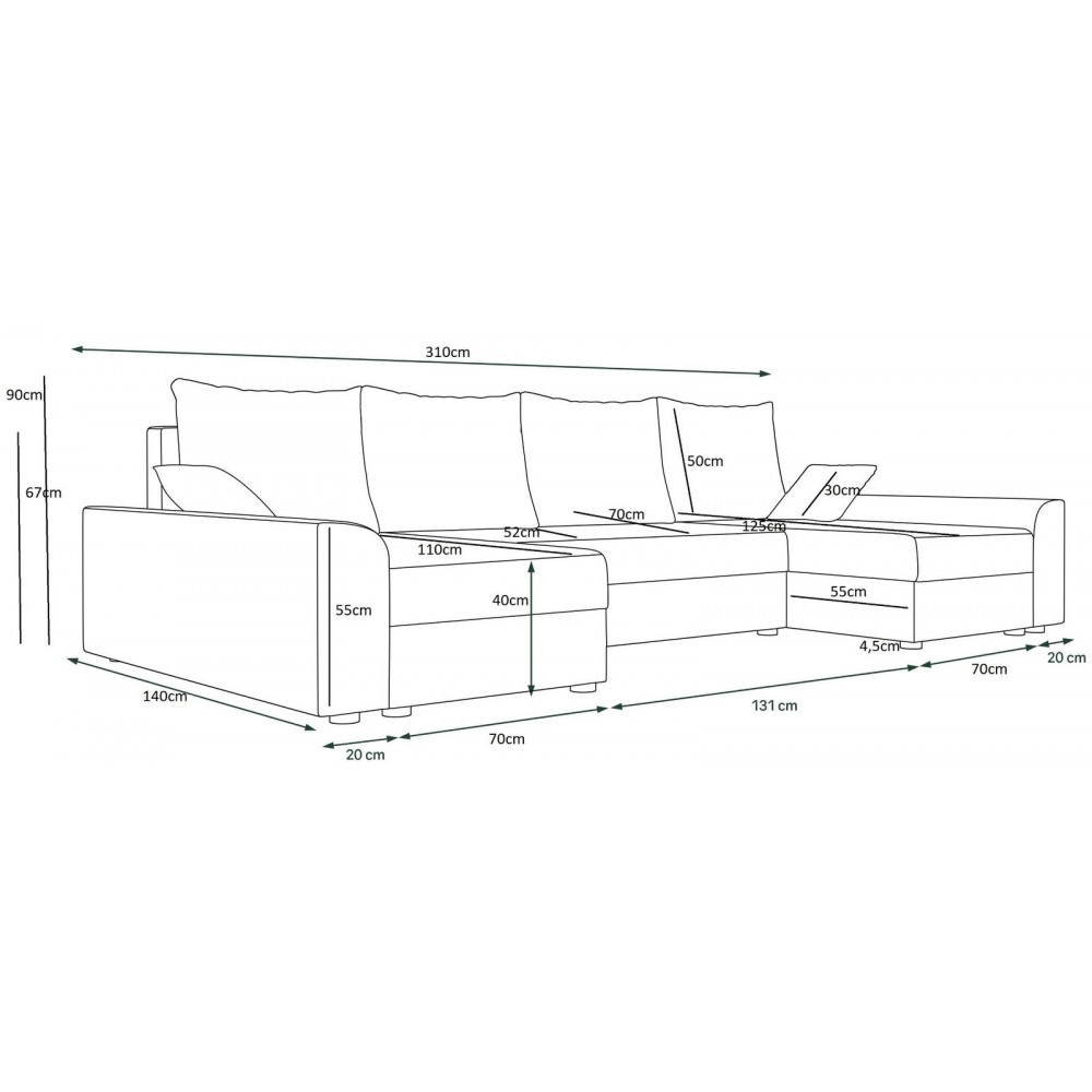Γωνιακός καναπές Jason max-Mauro-Mov