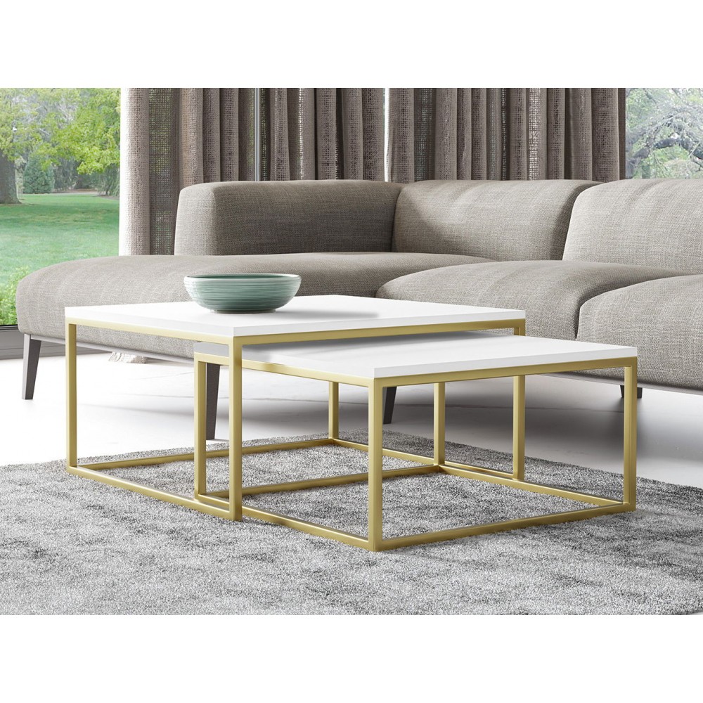 Σετ τραπεζάκια σαλονιού Stolik Dual Zloty-Leuko