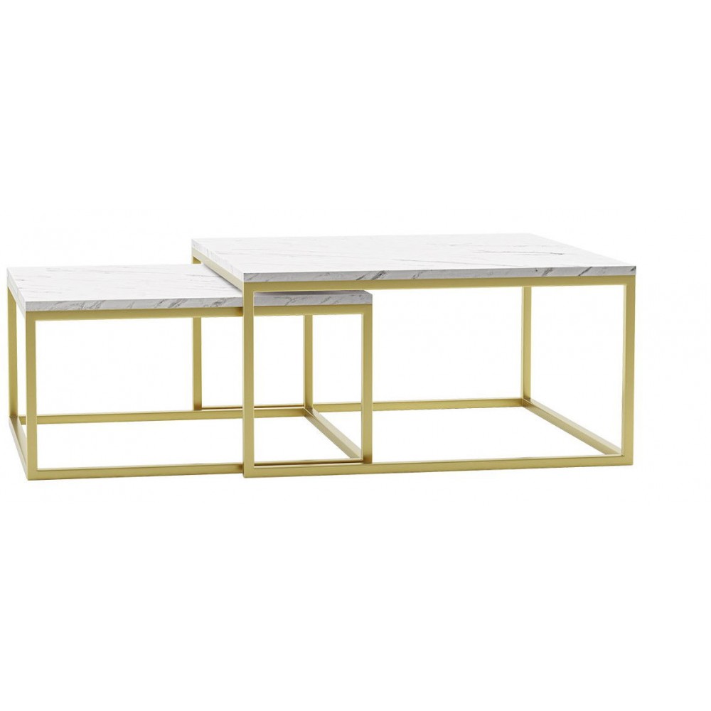 Σετ τραπεζάκια σαλονιού Stolik Dual Zloty-Marmaro