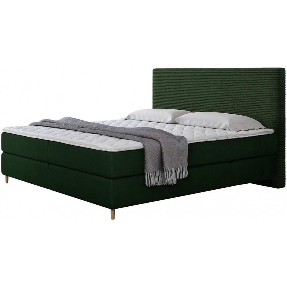 Επενδυμένο κρεβάτι Laro-Prasino-140 x 200