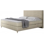 Επενδυμένο κρεβάτι Laro-Ekrou-140 x 200