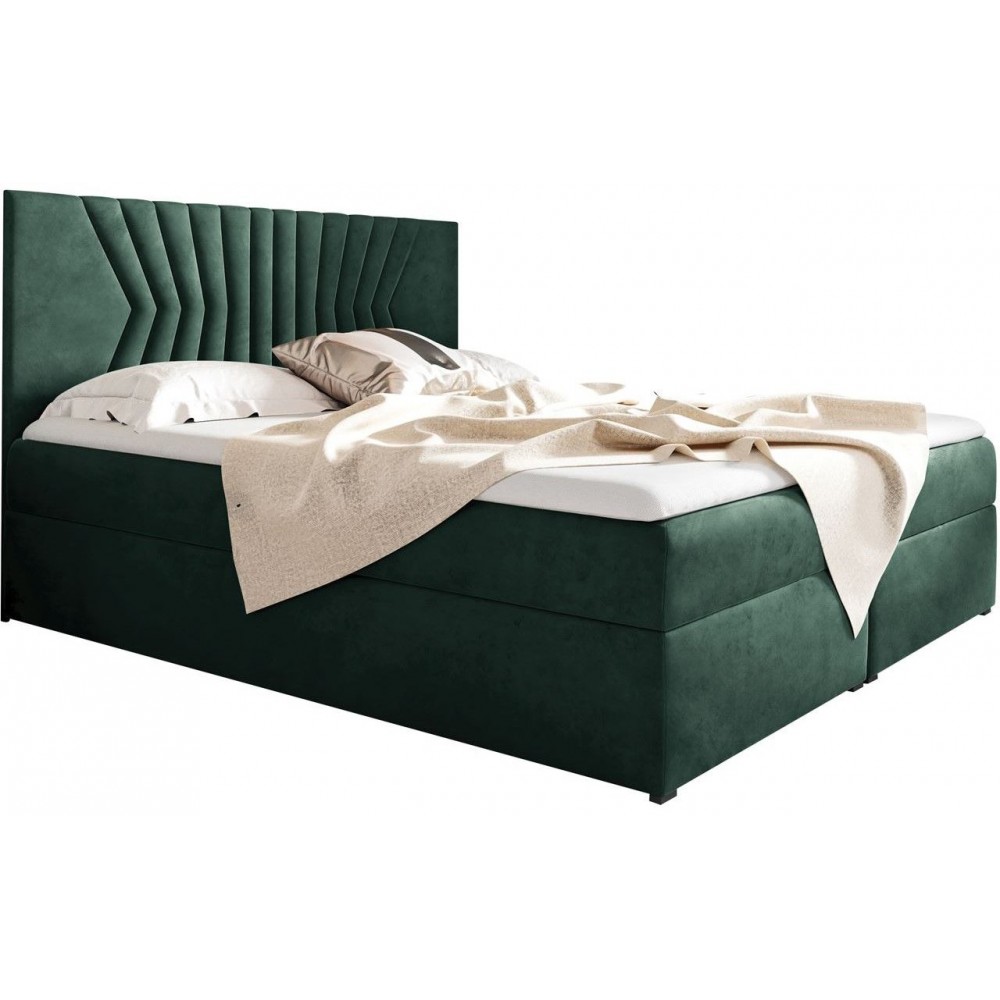 Επενδυμένο κρεβάτι Box 2-Prasino-180 x 200 184x208x103