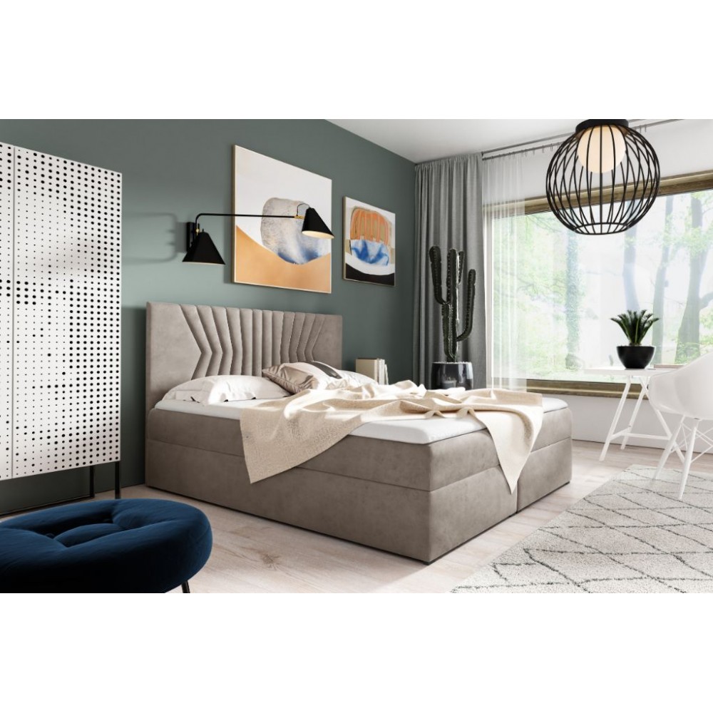 Επενδυμένο κρεβάτι Box 2-Mpez-180 x 200 184x208x103