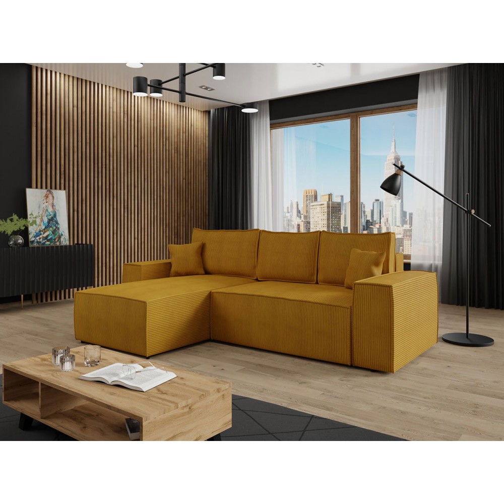 Γωνιακός καναπές Malaga mini I-Moustardi-Αριστερή