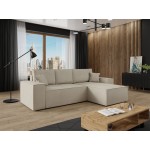 Γωνιακός καναπές Malaga mini II-Ekrou-Δεξιά