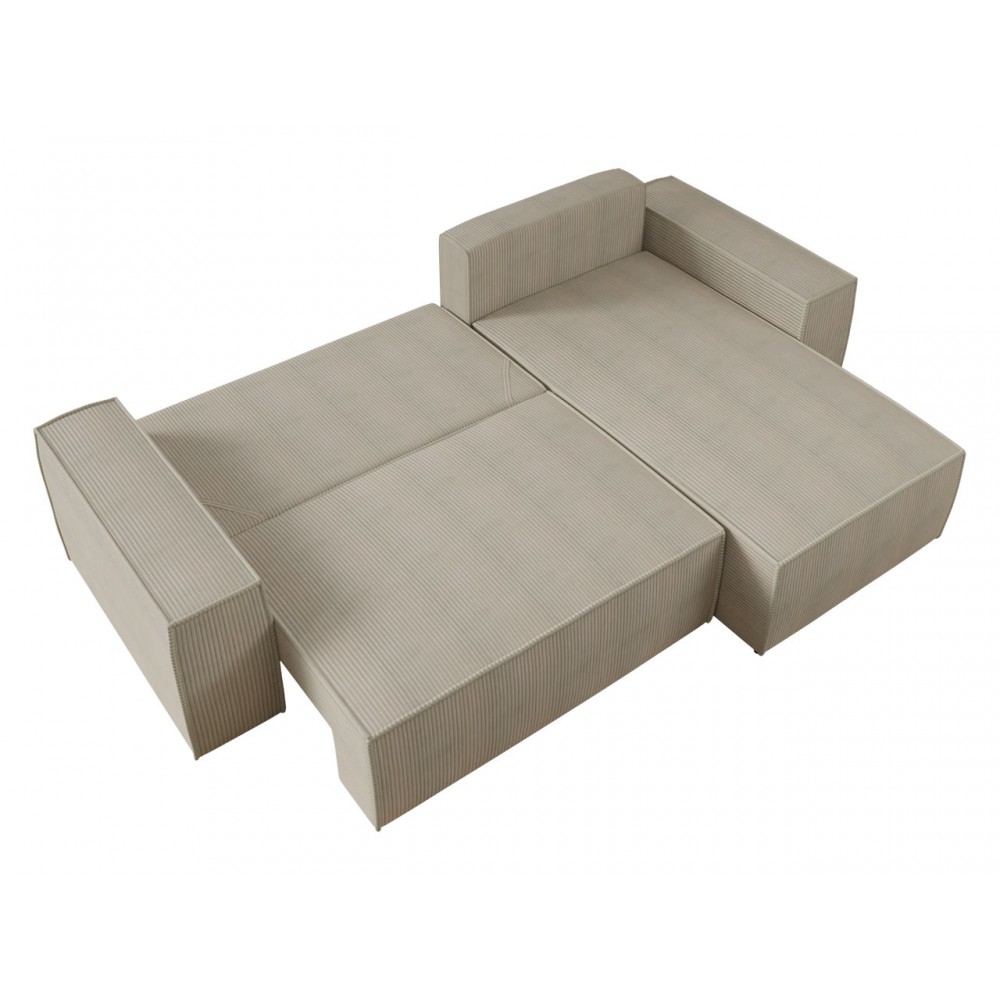 Γωνιακός καναπές Malaga mini II-Ekrou-Δεξιά