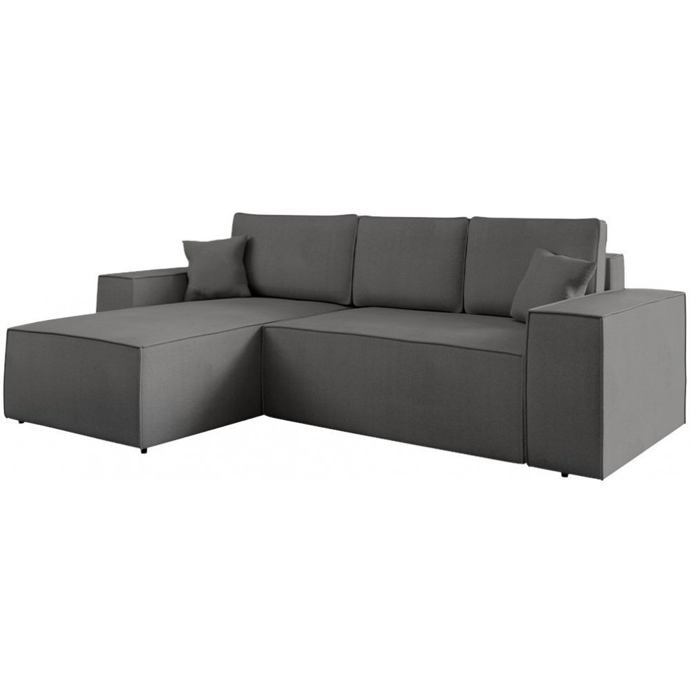 Γωνιακός καναπές Malaga mini II-Gkri Skouro-Αριστερή