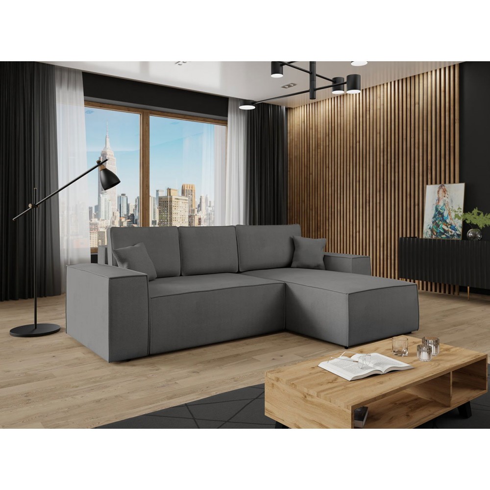 Γωνιακός καναπές Malaga mini II-Gkri Skouro-Δεξιά