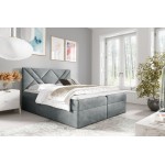Επενδυμένο κρεβάτι Box 6-Gkri-120 x 200 124x208x103