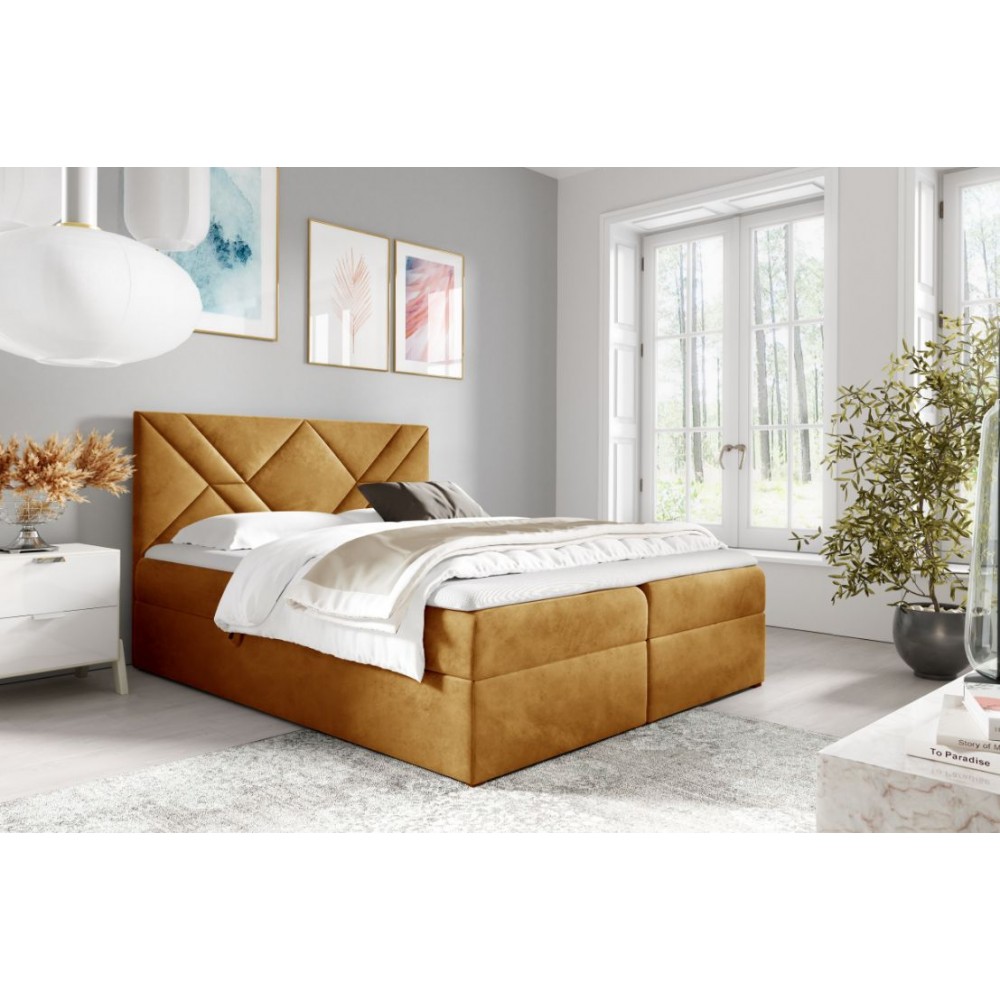 Επενδυμένο κρεβάτι Box 6-Ohra-120 x 200 124x208x103