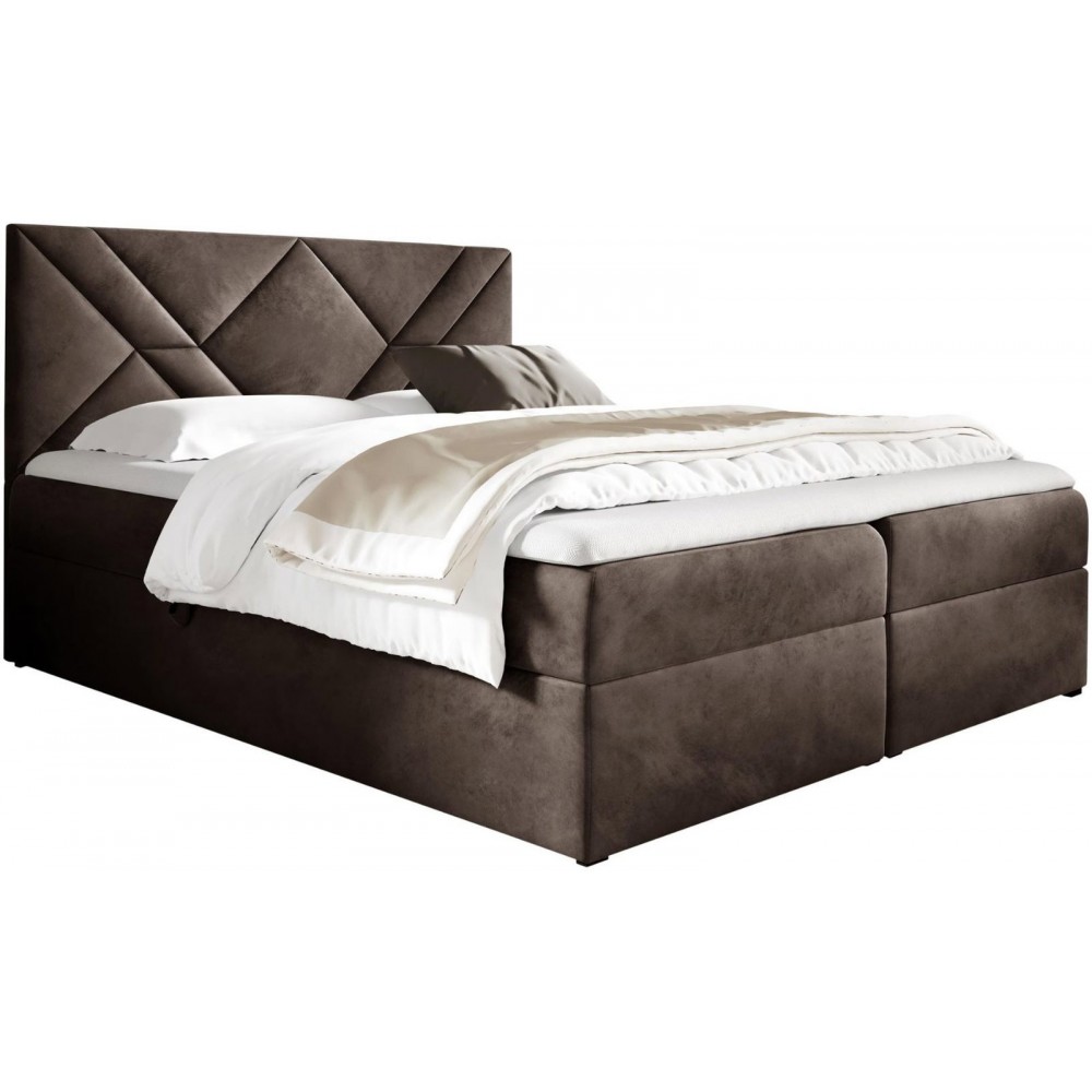 Επενδυμένο κρεβάτι Box 6-Kafe-120 x 200 124x208x103